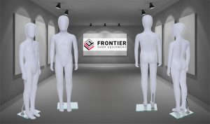 Child Egg-Head Mannequin in White 120cm FR-R336. Perfect for window displays or instore merchandising.