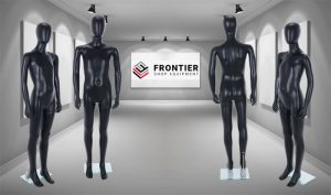 Child Egg-Head Mannequin in Black 180cm FR-R339B. Perfect for window displays or instore merchandising