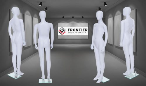 Child Egg-Head Mannequin in White 160cm FR-R339. Perfect for window displays or instore merchandising
