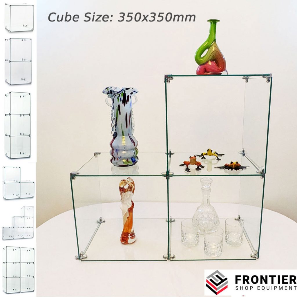 Glass Cube Modular Display Units 350mm from Frontier