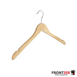 43cm Round Top Wooden Shaped Hanger FR-R1013