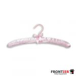 42cm Ladies Satin Covered Padded Dress Hanger Pink FR-R1045