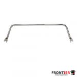 Twin Slot Chrome 'D' Rail 1000mm FR-R1324