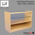 Shop Counter Maple Glass Display 1200x600x900mm FR-R1506