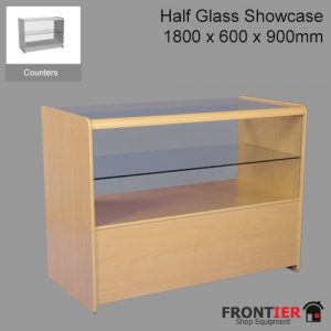 Shop Counter Maple Glass Display 1800x600x900mm FR-R1508
