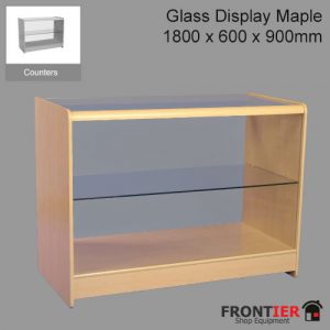 Shop Counter Maple Glass Display 1800x600x900mm FR-R1516