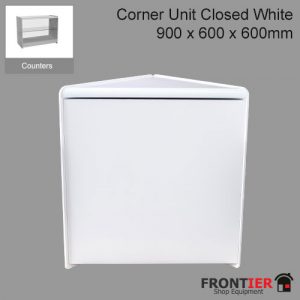 Shop Counter Corner Closed White 600x600x900mm FR-R1521