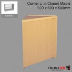 Shop Counter Corner Closed Maple 600x600x900mm FR-R1522