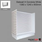 Slatted Gondola H Shape Large White 1380x1240x600mm FR-R1525