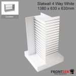 Slatted Gondola 4 Way White 1380x630x630mm FR-R1529