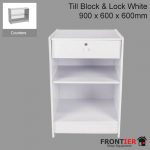 Till Block Counter & Lock White 900x600x600mm FR-R1533A