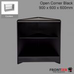 Shop Counter Corner Black 600x600x900mm FR-R1537