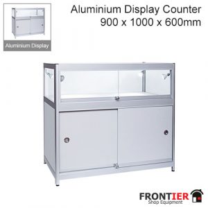 Glass Display Counter Aluminium 1000mm FR-R1551