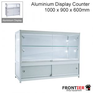 Glass Display Showcase Aluminium 1000mm FR-R1553