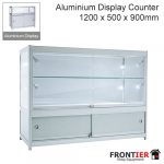Glass Display Showcase Aluminium 1200mm FR-R1554A