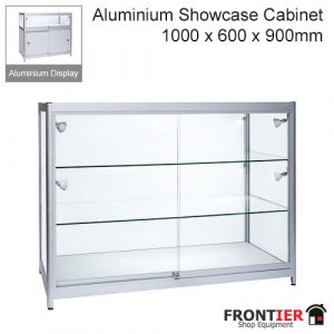 Glass Display Showcase Aluminium 1000x600x900mm FR-R1555A