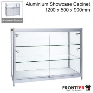 Glass Display Showcase Aluminium 1200mm FR-R1556