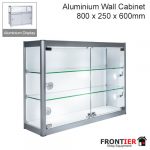 Glass Wall Mounted Showcase Aluminium 800mm FR-R1557