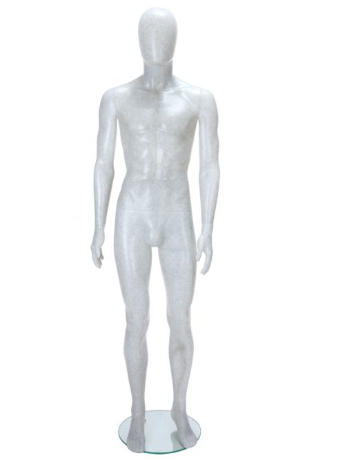 Male Mannequin Egg Head Salt & Pepper FR-R346 - Image 5
