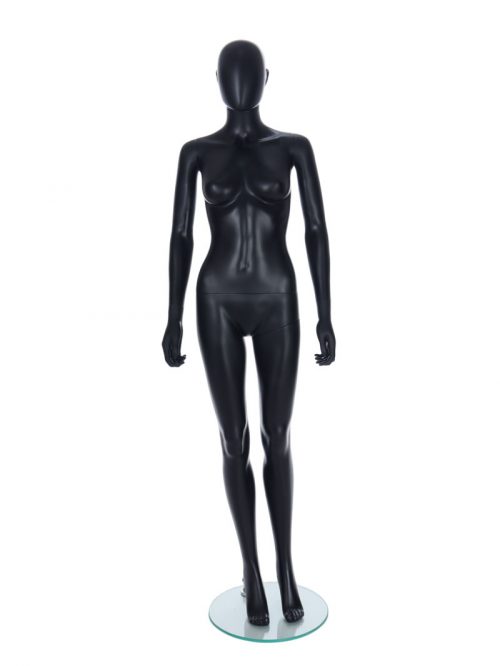 Female Black Egg Head Mannequin with ears FR-R347B - Image 5