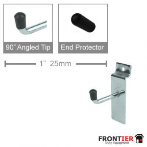 Slatwall 25mm/1" Straight Hook 90 Degree Upturn FR-R501