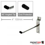 Slatwall 100mm / 4" Straight Hook 45 Degree Upturn (Box of 100) FR-R502A