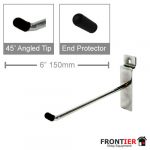 Slatwall 150mm / 6" Straight Hook 45 Degree Upturn (Box of 100) FR-R503A