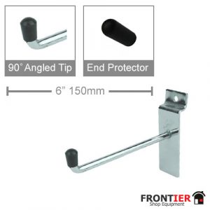 Slatwall 150mm / 6" Straight Hook 90 Degree Upturn FR-R503
