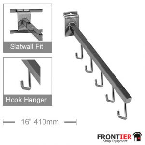 Slatwall 5 Hook Waterfall Arm   FR-R508