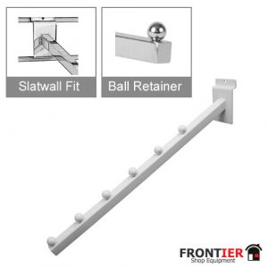 Slatwall 11 Ball Waterfall Arm 350mm  FR-R554