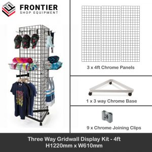 gridwall panel display 4ft 3 way
