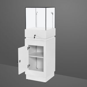 Glass Cube Display Plinth with LED lighting