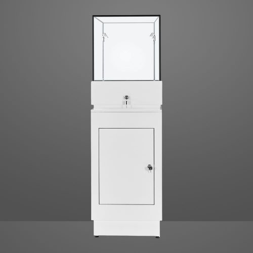 Glass Cube Display Plinth with LED lighting