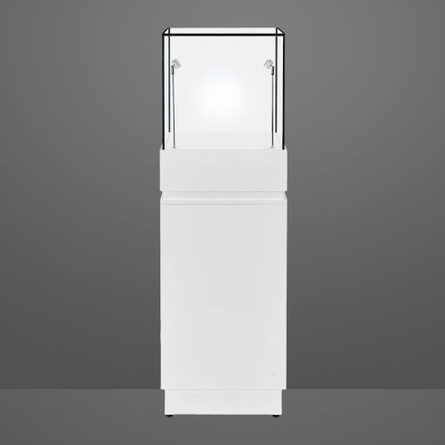 Glass Cube Display Plinth with LED lighting