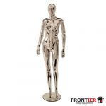 Female Silver/Chrome Egg Head Mannequin FR-R309