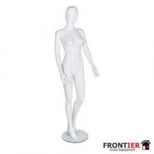 Female Gloss White Egg Head Mannequin FR-R313