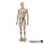 Male Gloss Silver/Chrome Egg Head Mannequin FR-R327
