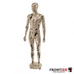 Male Gloss Silver/Chrome Mannequin with facial featuresFR-R332