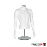 Male White Torso with Arms Mannequin FR-R372