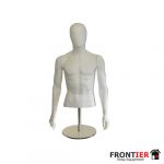 Male White Torso with Egg Head & Arms Mannequin FR-R373