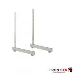 Gridwall Rectangular Legs (Pair) - Chrome - FR-R410