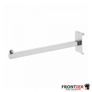 Gridwall 12 Inch Straight Arm - Square - Chrome - FR-R424
