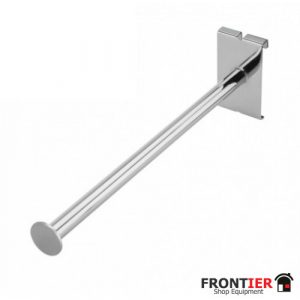 Gridwall 12 Inch Straight Arm - Round - Chrome - FR-R425