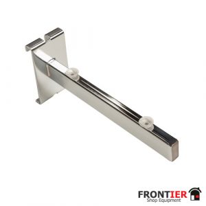 Gridwall 10" Glass Shelf Brackets 250mm - Chrome - FR-R449