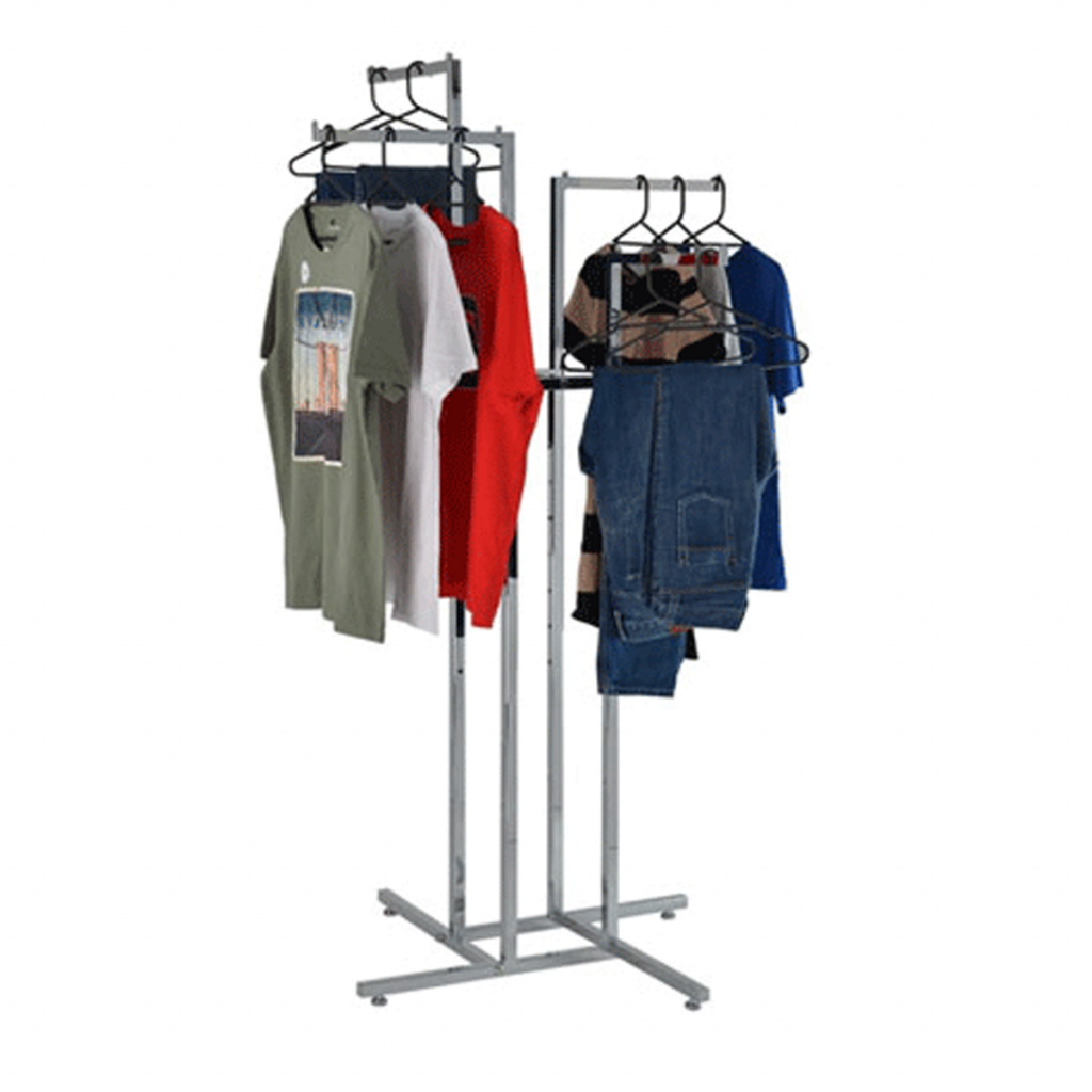 Clothes rail stand display for retail