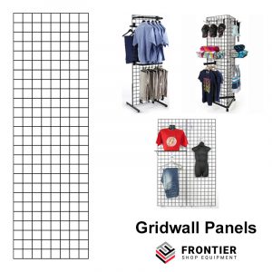 gridwall panels for retail display, wall, stand and gondola