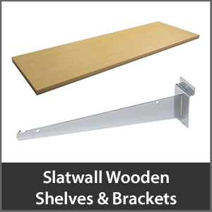 Slatwall Wooden Shelves & Brackets