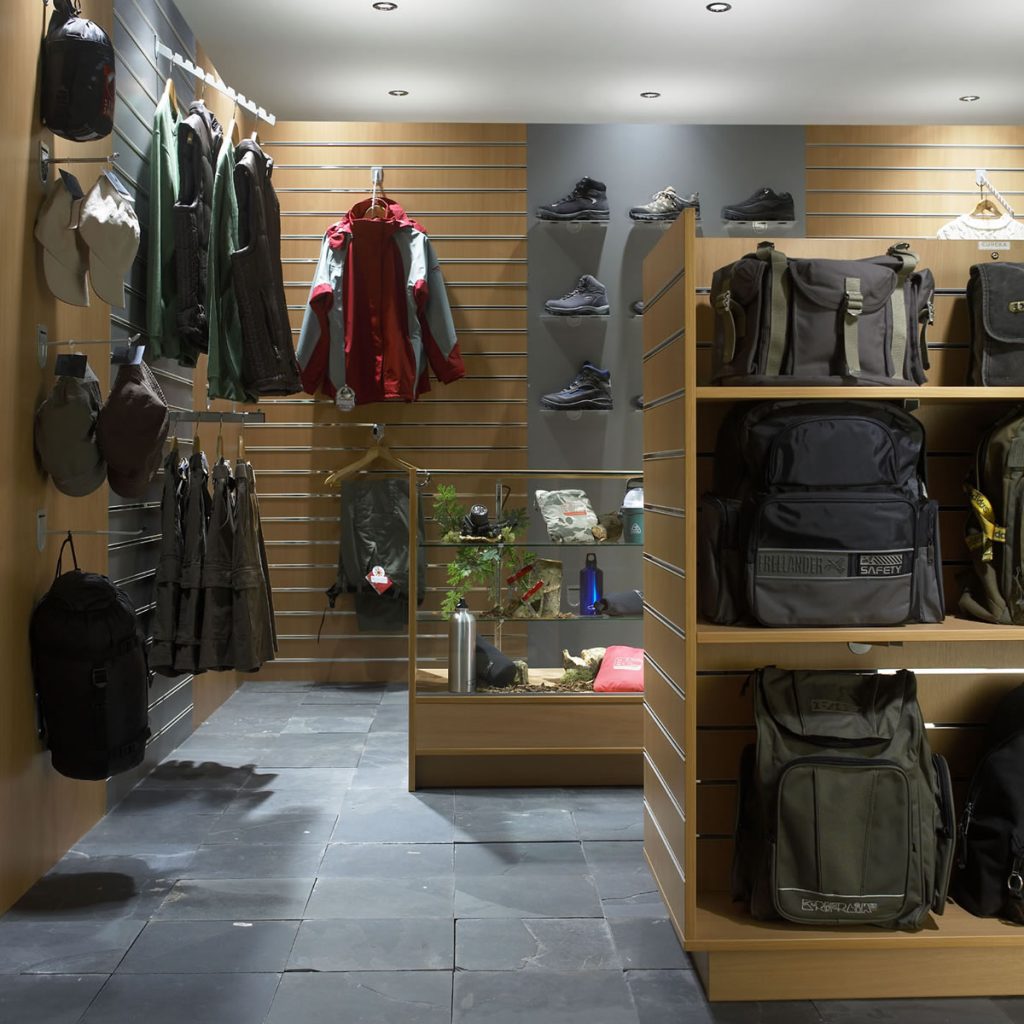 retail slatwall panel shop layout drom frontier